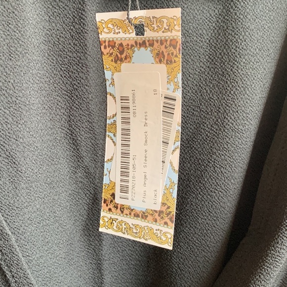 NWT✨BOOHOO BLACK ANGEL SLEEVE SMOCK DRESS SIZE US 14 - Picture 6 of 7